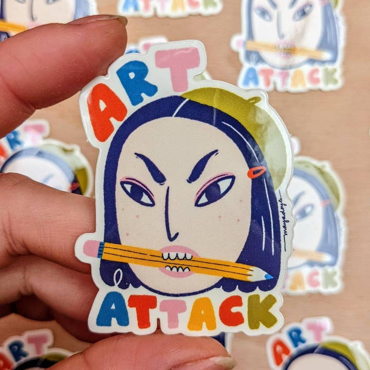 Art Attack - Vinyl Sticker for wholesale by Uschie