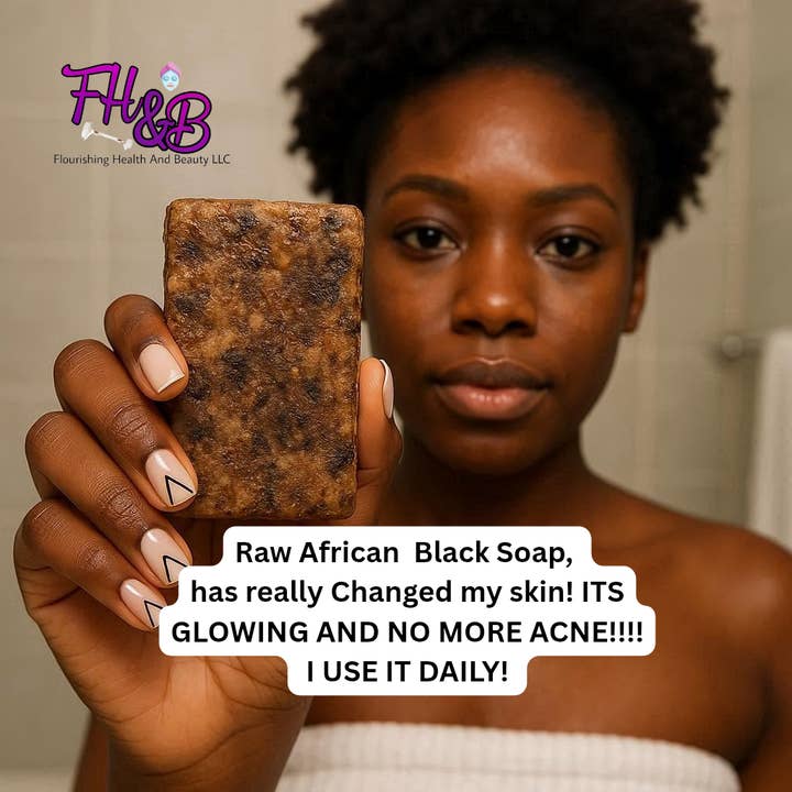 Raw African Black Soap for wholesale by Flourishing Health And Beauty