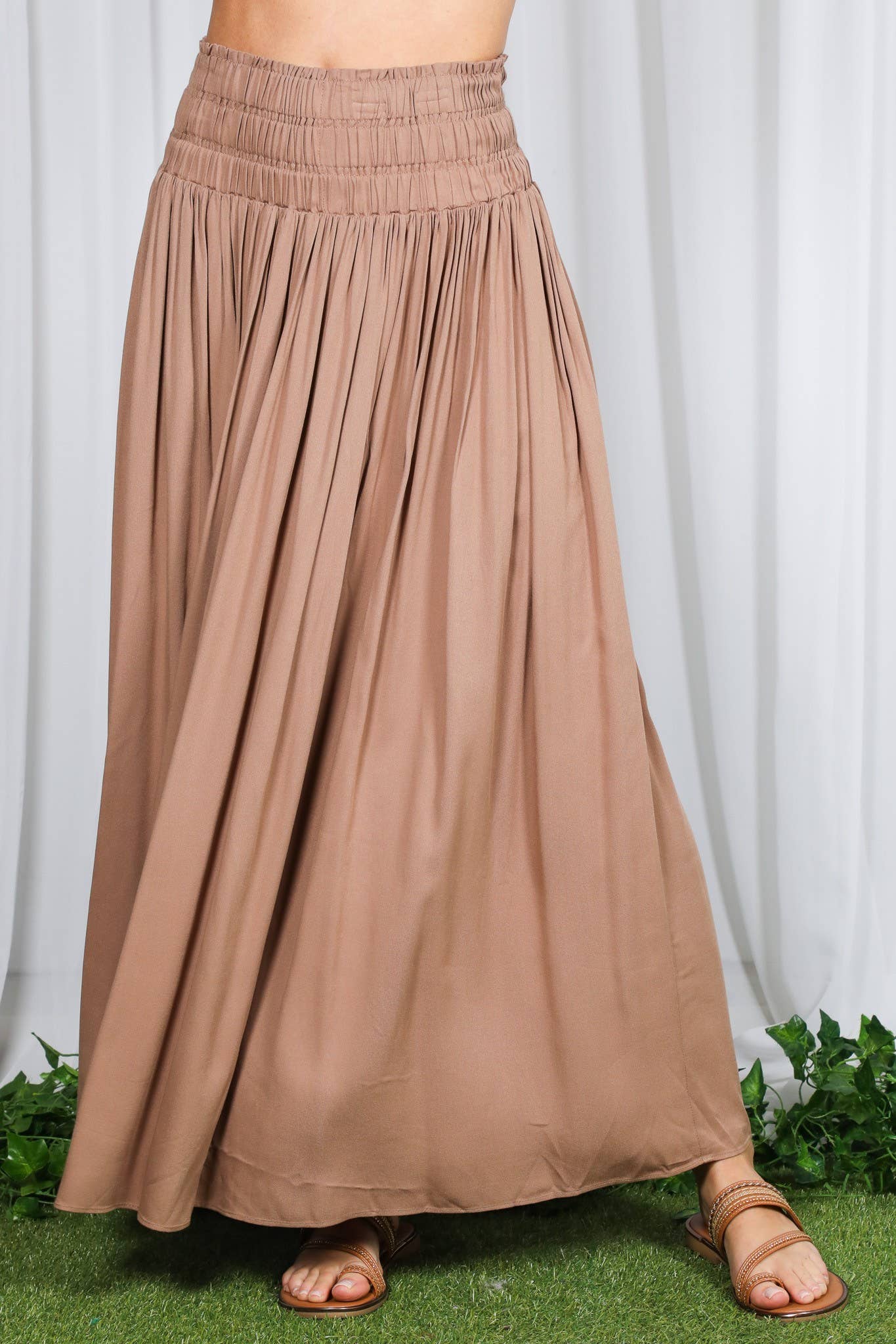 Vine & Love - Wholesale Skirt - Women's - Casual Maxi Flowy Bohemian Renaissance Long Skirt VS8294017