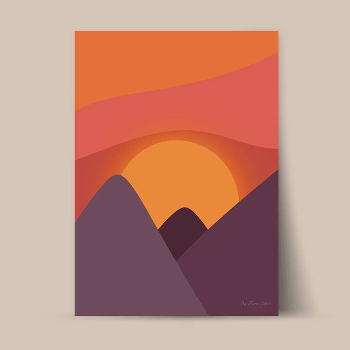 Exibição Pôr do sol atrás da montanha por atacado de Ma Plume Colorée