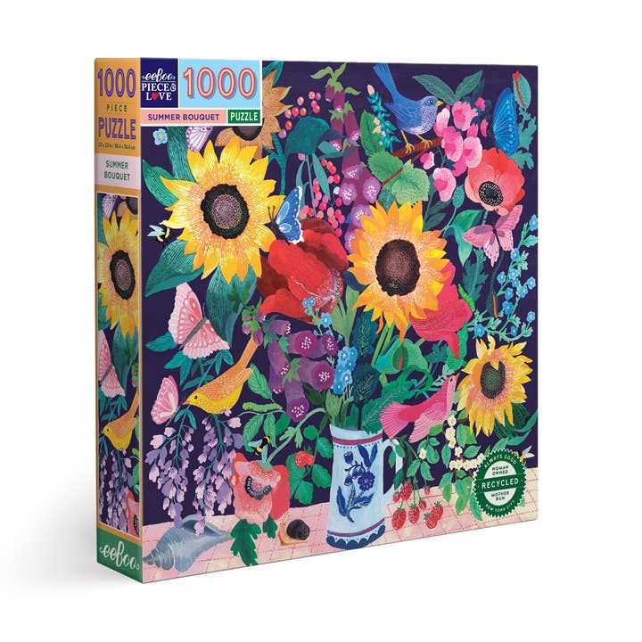 Summer Bouquet 1000 Piece Puzzle for wholesale by eeBoo