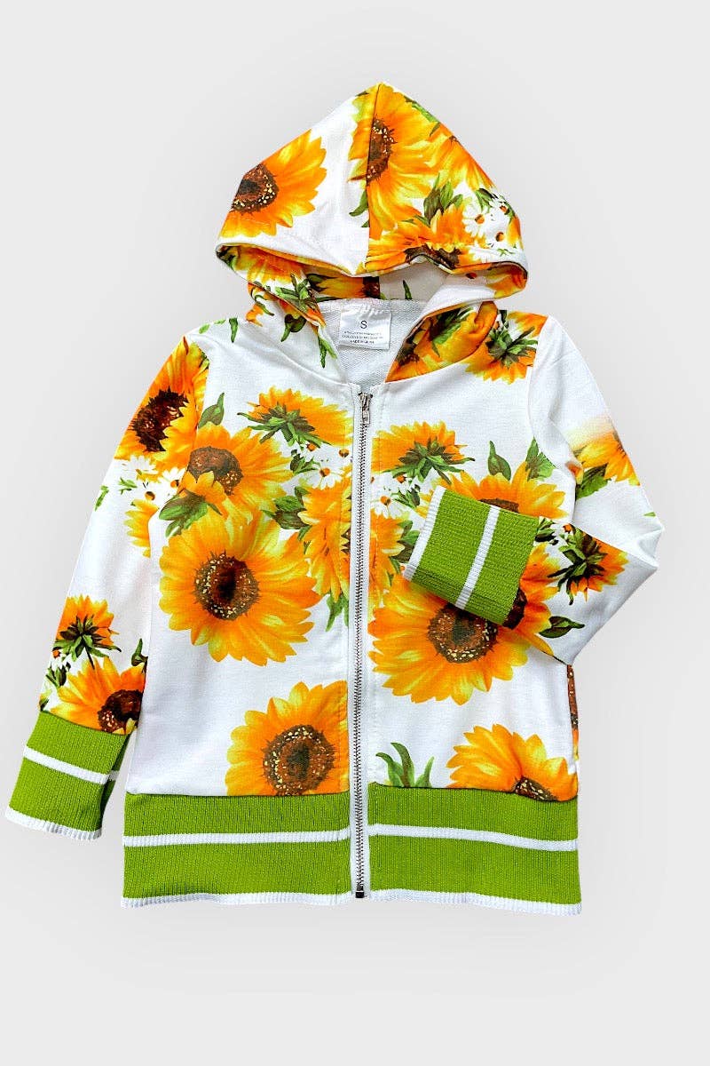 Kids Charm Online - Vente Sweat à capuche – enfant - SWEAT À CAPUCHE IMPRIMÉ TOURNESOL. WY-900135WEND0