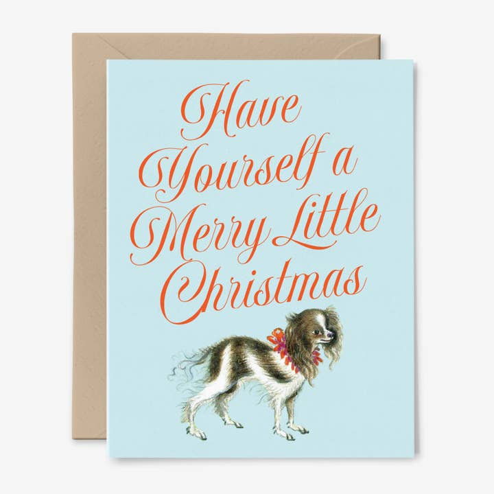 Carte Merry Little Christmas | Carte de vœux | Chiens pour la vente par Hemlock House Studio