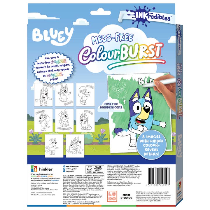 Hinkler Australia - Wholesale Colouring book – Child & baby - Inkredibles Colour Burst Bluey5