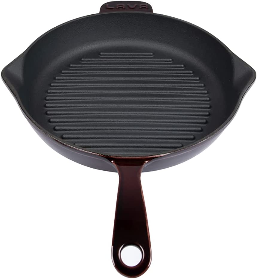 Biggbrands - Vente Poêles en fonte - Poêle à griller LAVA Premium en fonte 28 cm1