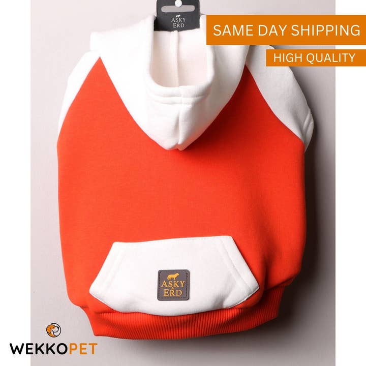 (SET VAN 6) Hoogwaardige hoodie voor honden - Mandarijn - Perfect cadeau voor hondenliefhebbers - WEKKOPET Boutique Hoodie voor wholesale door WEKKOPET
