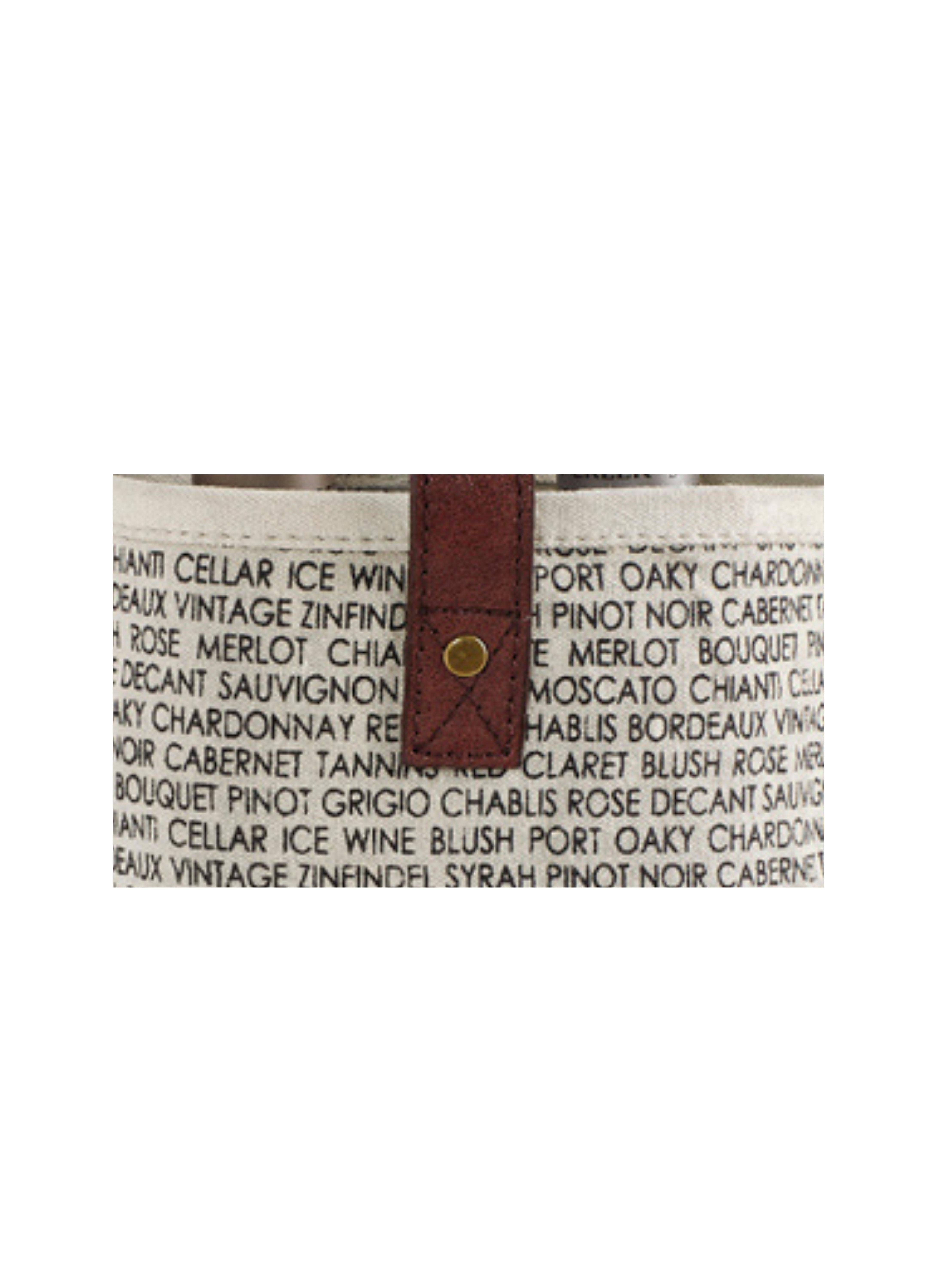 Mona B. - Wholesale Wine Tote - Wine Snob Up-Cycled Canvas Double Wine Bag M-51193