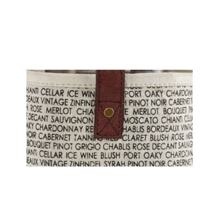 Mona B. - Wholesale Wine Tote - Wine Snob Up-Cycled Canvas Double Wine Bag M-51193