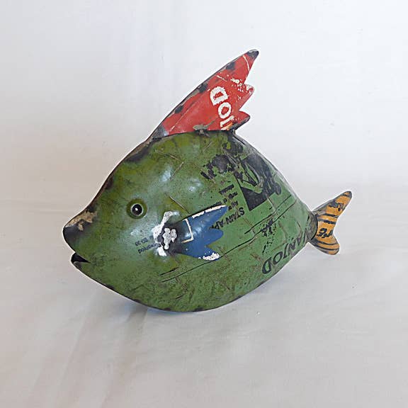 Everyday Artifact - Wholesale Sculpture - Large Fish Recycled Metal Animals1