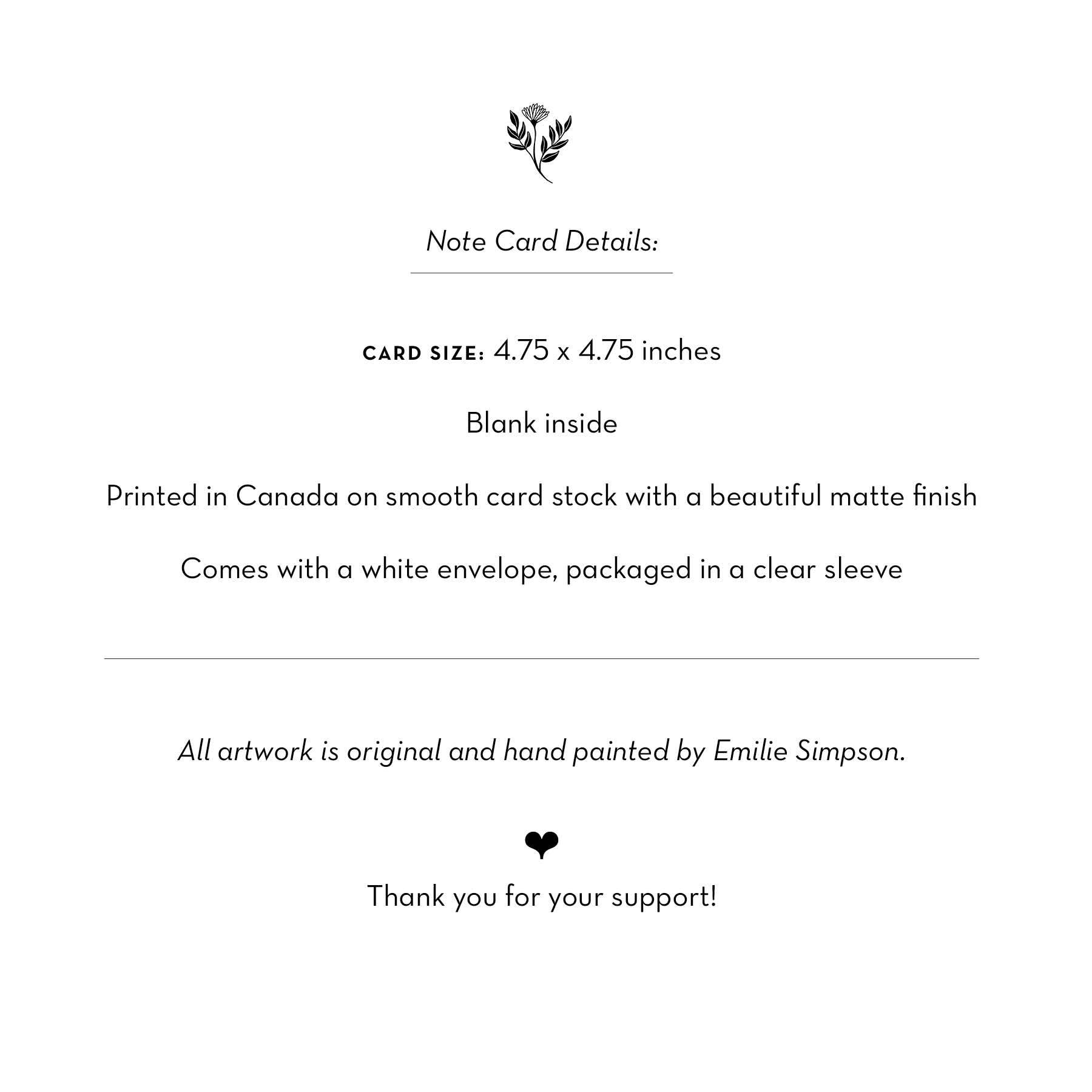 Emilie Simpson Art & Design - Wholesale Easter Card - Rabbits Art Card2