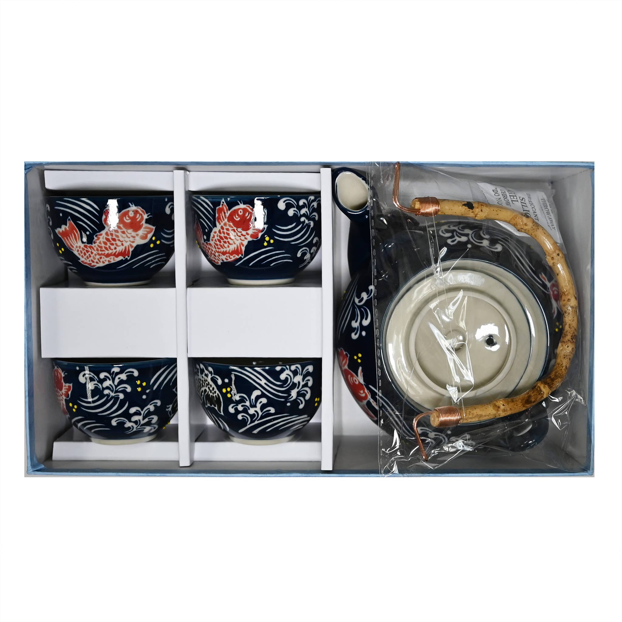 Fuji Merchandise Corporation - Vente Service à thé - ENSEMBLE À THÉ MIRA – POISSON KOÏ ROUGE4