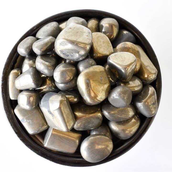 Soothing Crystals - Vendita all'ingrosso Pietra/cristallo spirituale - Pietre burattate di pirite da 100 grammi ~ cristalli curativi