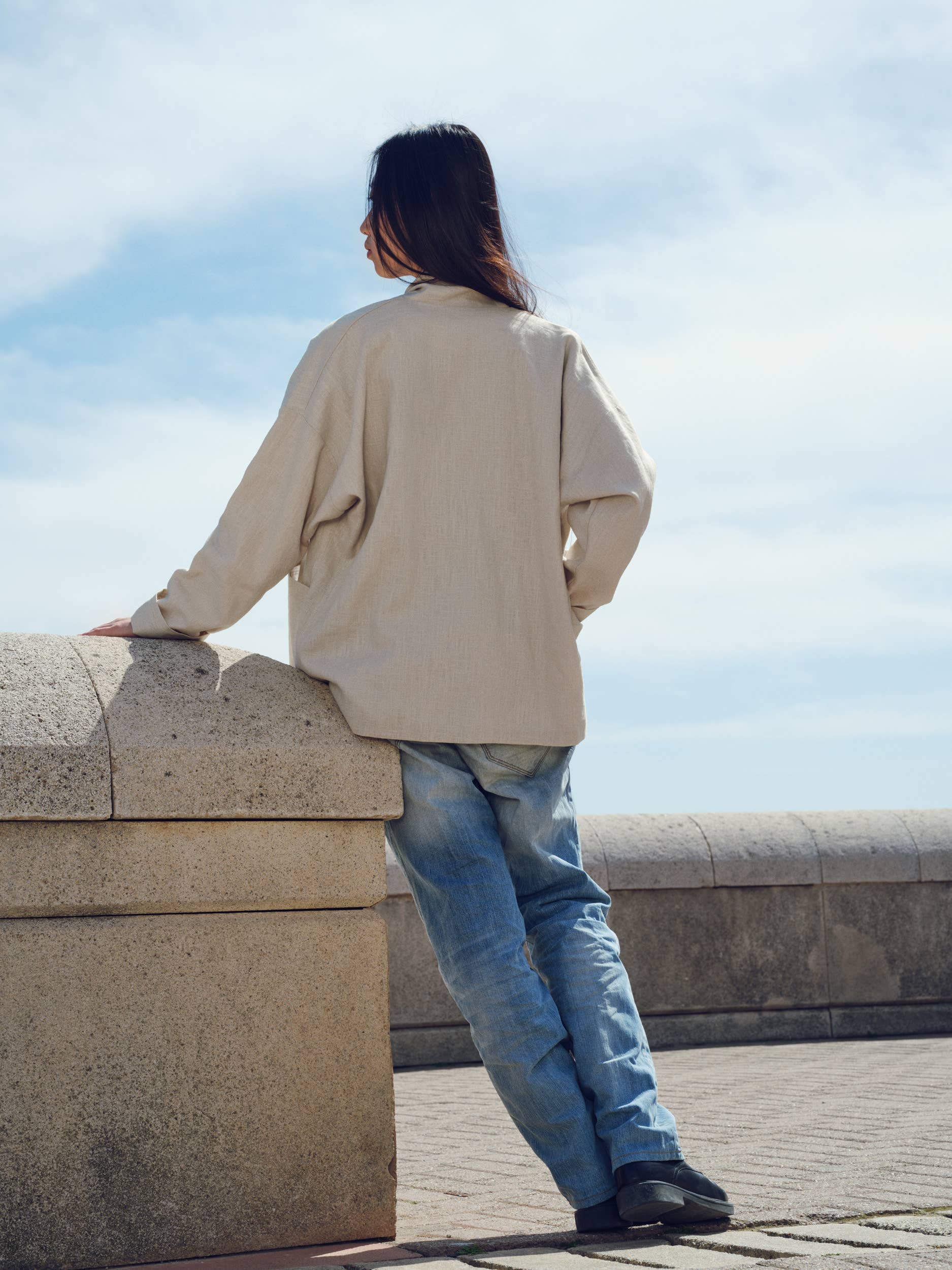 CECILIA SÖRENSEN - Venta al por mayor Chaqueta - Mujer - Chaqueta Pintor 315 de lino en canvas1