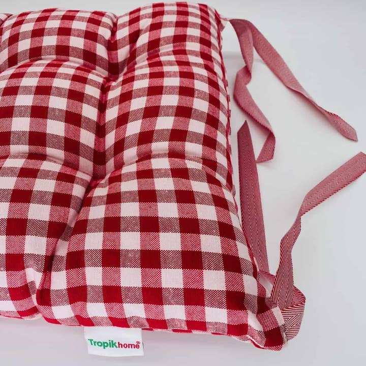 TROPIK HOME – Großhandel Stuhlkissen – Sitzpolster zum Binden für Ess-/Gartenstuhl, wasserabweisend1