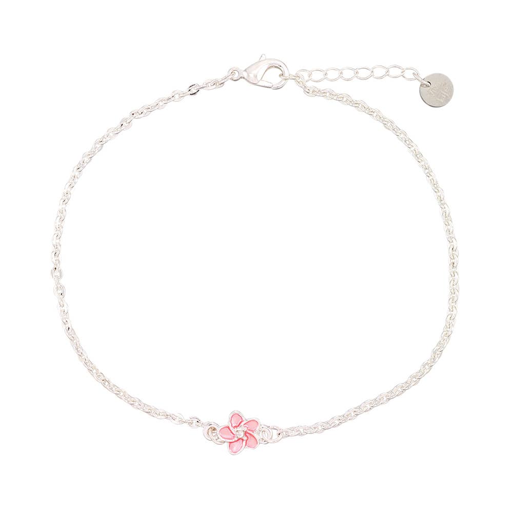 World End Imports Jewelry & Gifts - Wholesale Anklet - Hibiscus Anklet-12pcs2