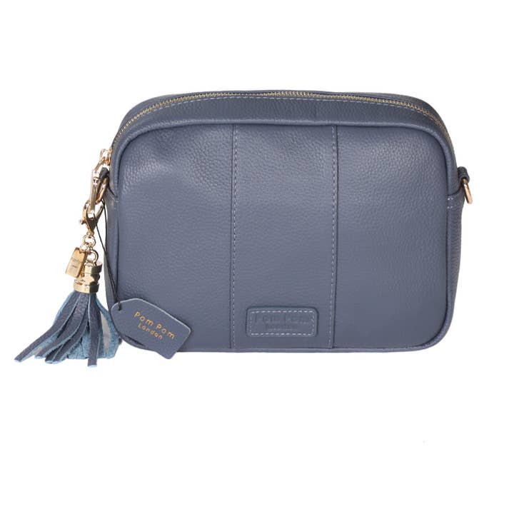 Pom Pom London City Bag Slate Blue for wholesale by Pom Pom London