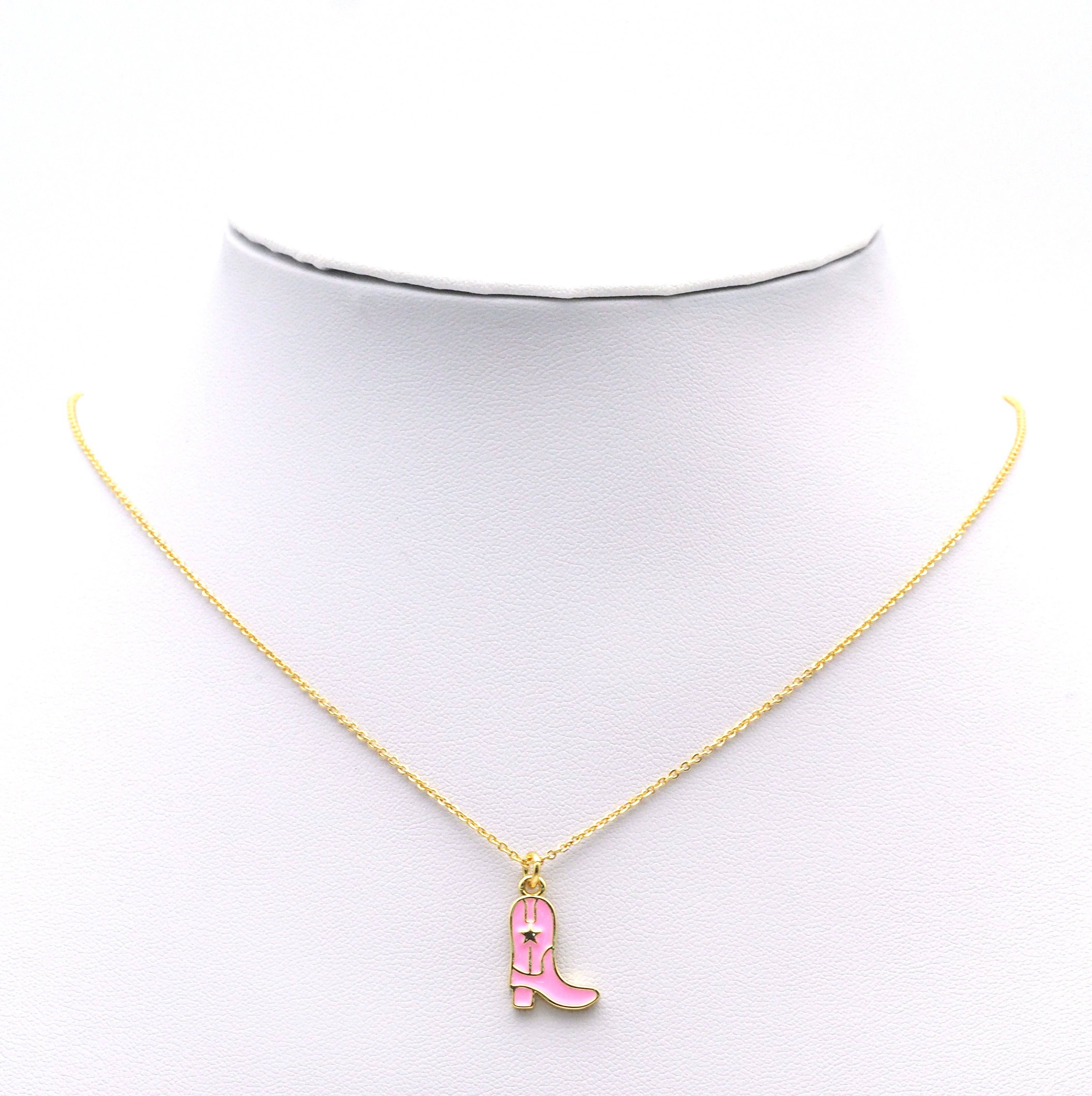 BestBeads&Beyond - Vendita all'ingrosso Ciondolo/pendente - Charm a stivale colorato smaltato CZ, Sku#ML653