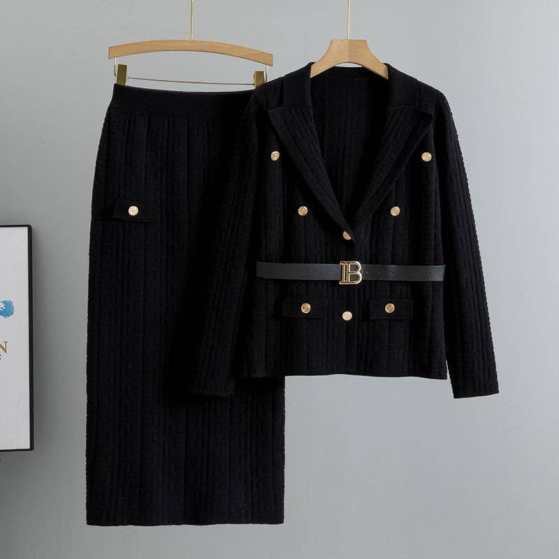 Marayn - Wholesale Suit Set - Women's - Chic Fall 2025 Knit Suit Stylish TwoPiece Elegance2