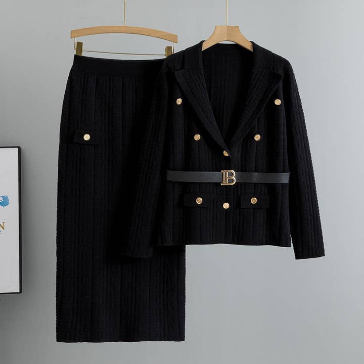 Marayn - Vendita all'ingrosso Completo - Donna - Elegante Completo in Maglia Autunno 2025 Chic Due Pezzi Eleganza2