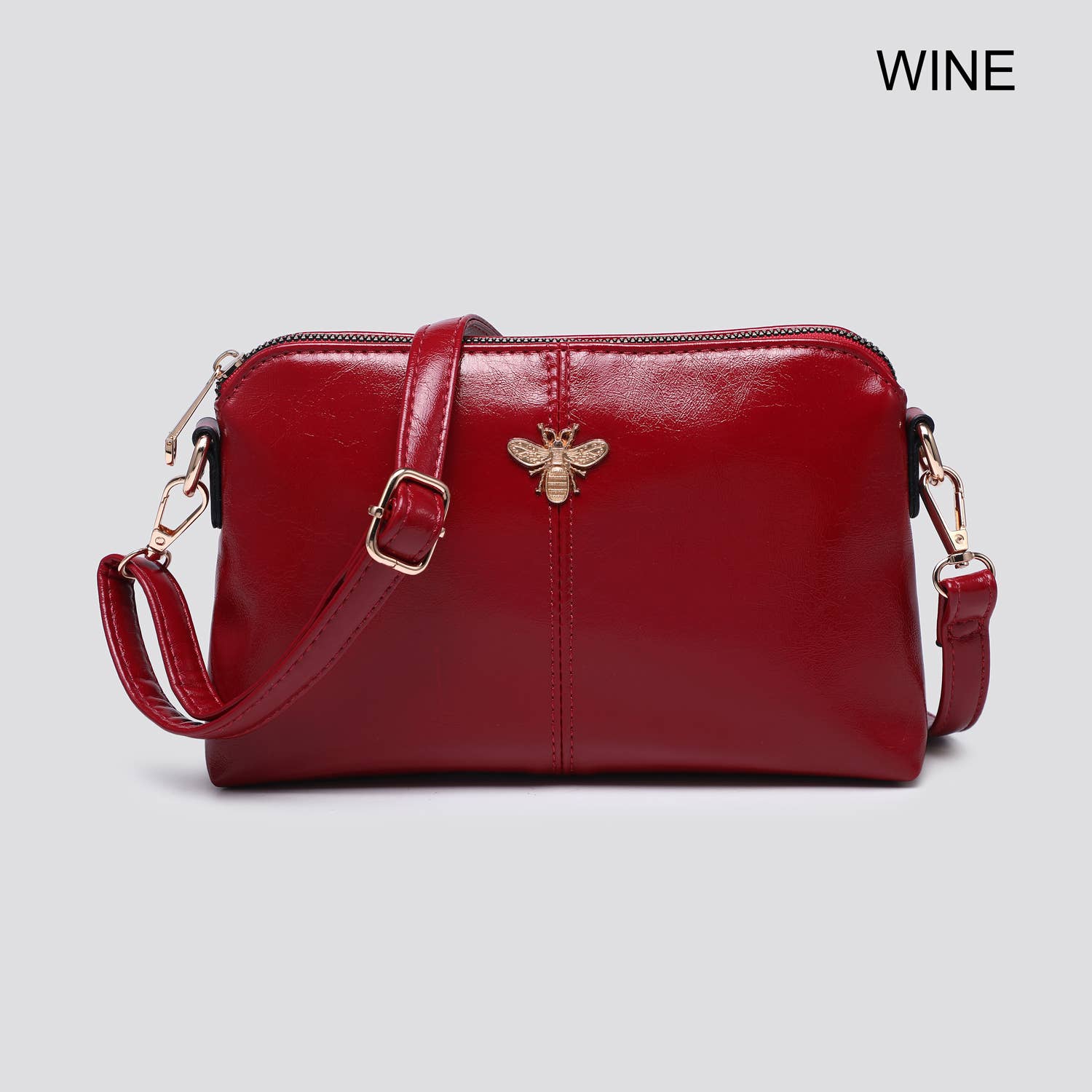 House of Milano – wholesale Crossbody bag – Women's – Faux Leather Crossbody Bag with Bee Logo # 2670115