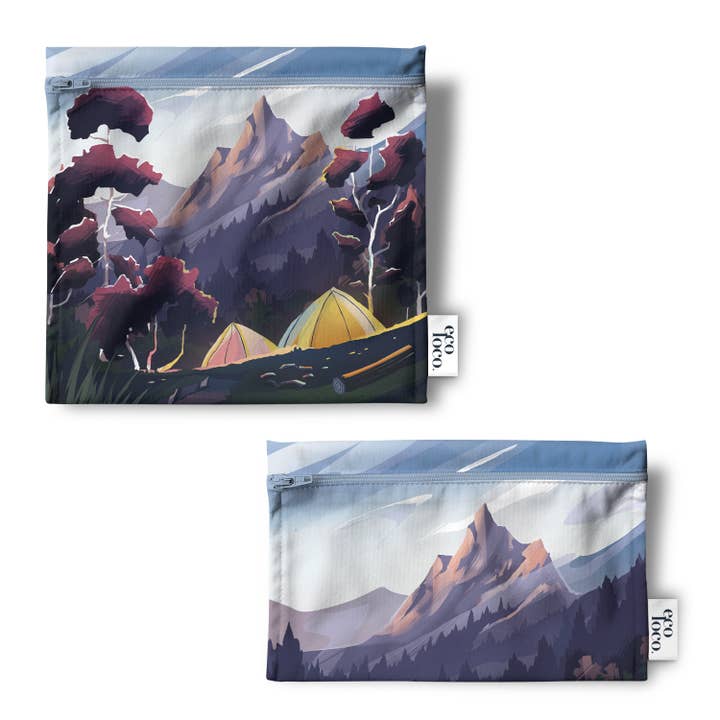 Sandwich and snack bags pouches - Reusable zero waste (2) for wholesale by Eco Loco