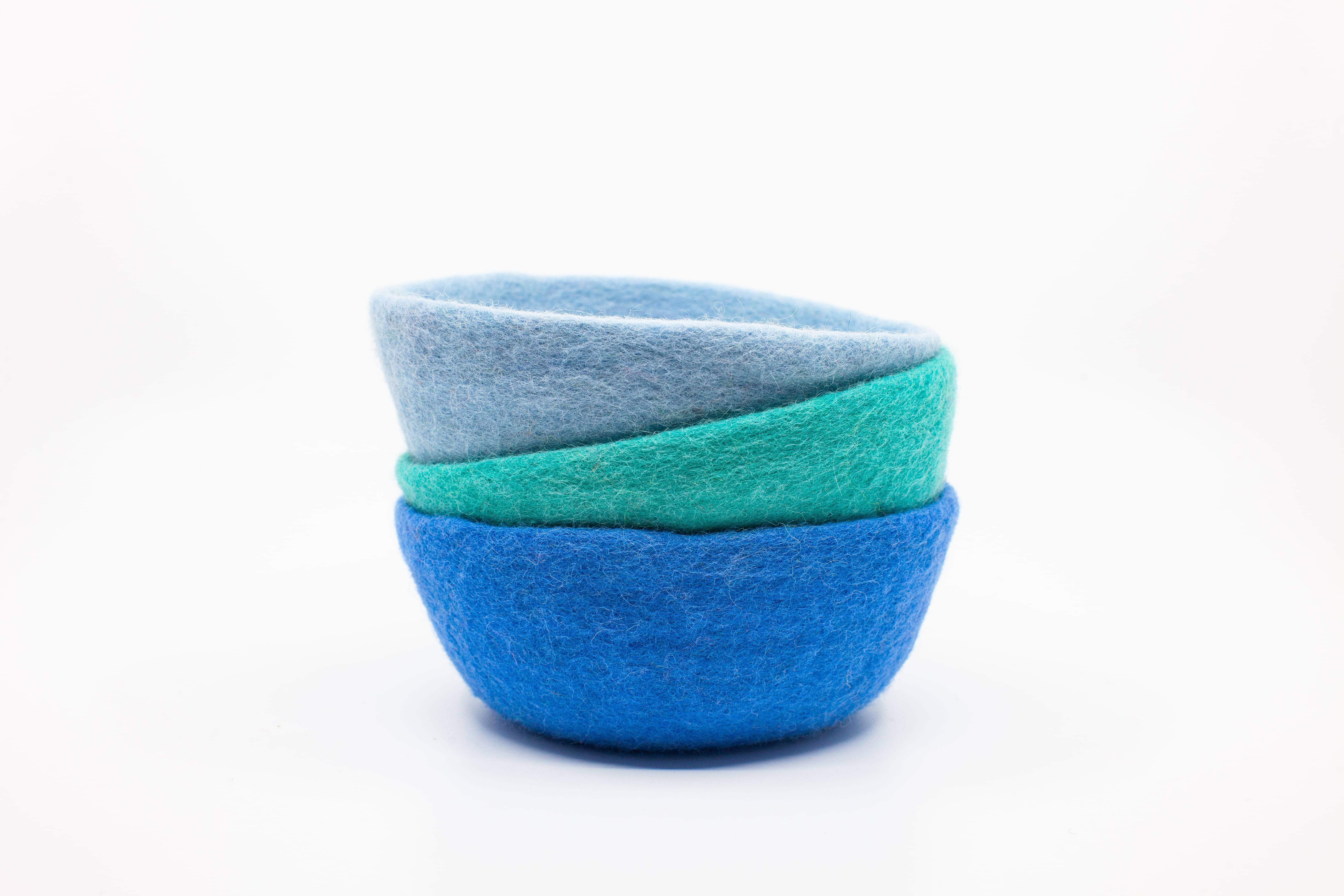 Fibres of Life - Wool & Felt - Wholesale Decorative Plate/Dish/Bowl - Felt Bowl Pastels-Small | Wool Felt Bowl | Catchall Bowls13