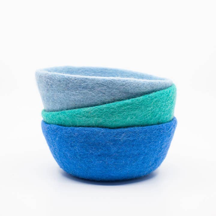 Fibres of Life - Wool & Felt - Wholesale Decorative Plate/Dish/Bowl - Felt Bowl Pastels-Small | Wool Felt Bowl | Catchall Bowls13