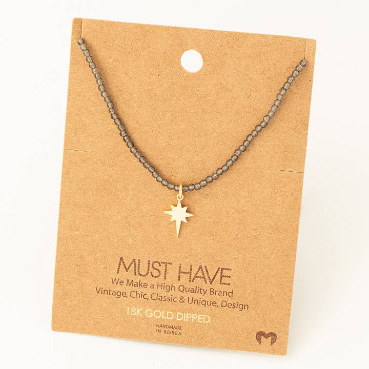 Fame Accessories - Vente Colliers à pendentif - Collier pendentif étoile polaire en perles
