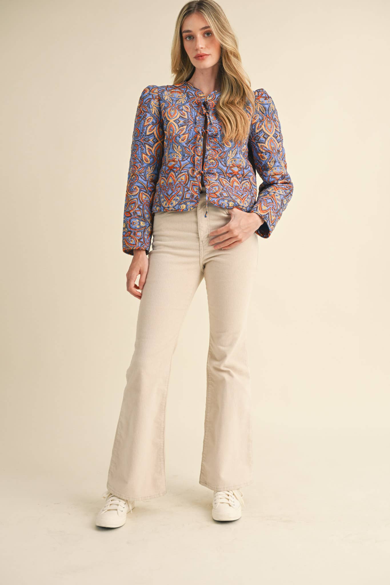 &MERCI - Wholesale Jacket - Women's - EXCLUSIVE PRINT QUILTED PAISLEY PRINT JACKET MJK363415