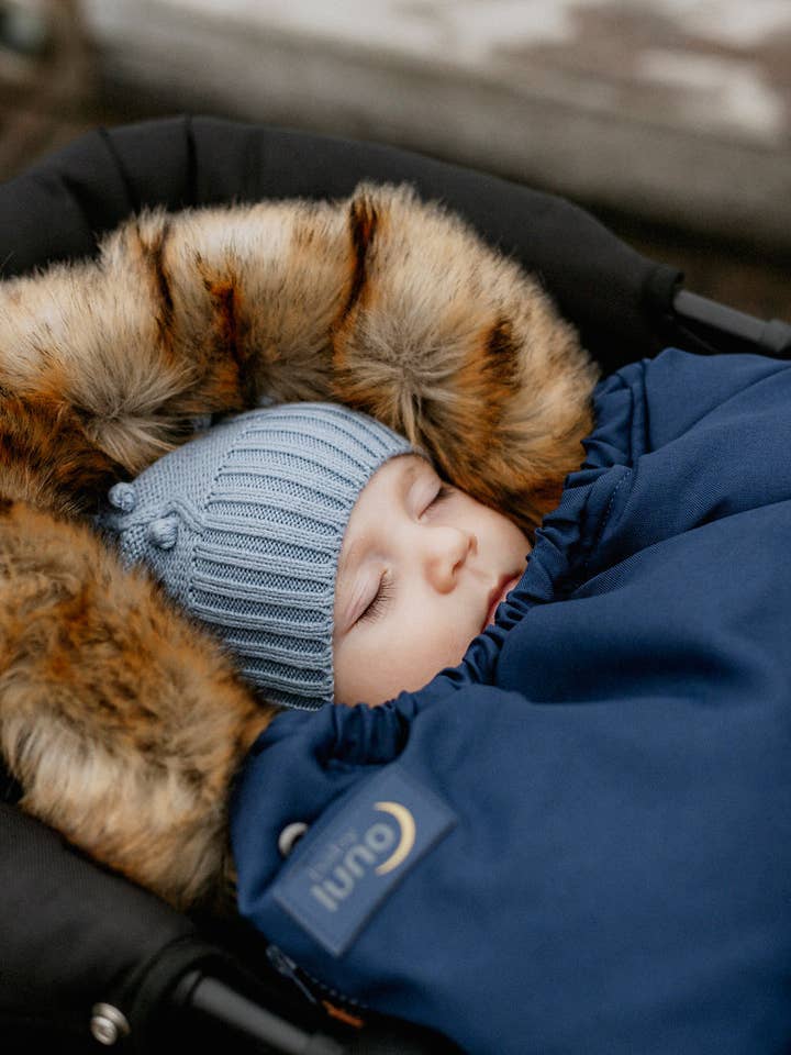 baby luno Nordic Footmuff / Pram Liner - Deep Blue for wholesale by baby luno