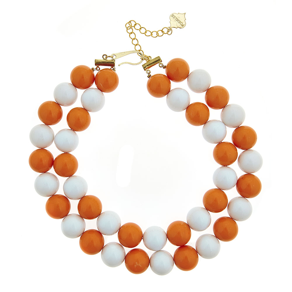 Fornash – Engroshandel Perlehalskæde – UDSALG - To-farvet slikhalskæde6