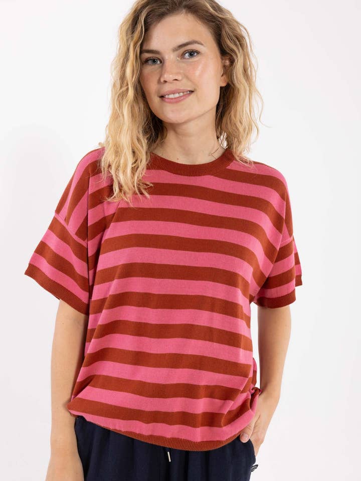 Camiseta de Algodón Danepopcorn Suave Cereza/Chile para venta al por mayor de Danefae København