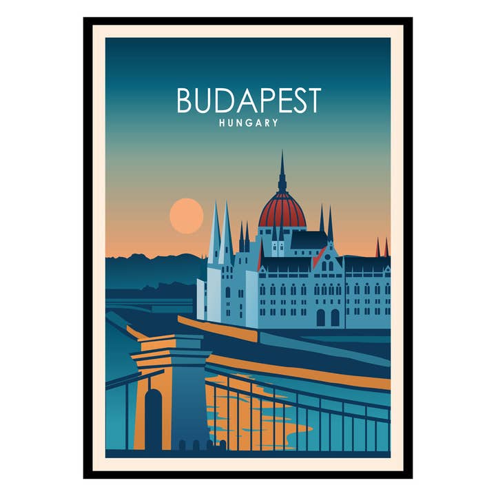 Budapest plakat for engroshandel hos Places of Art