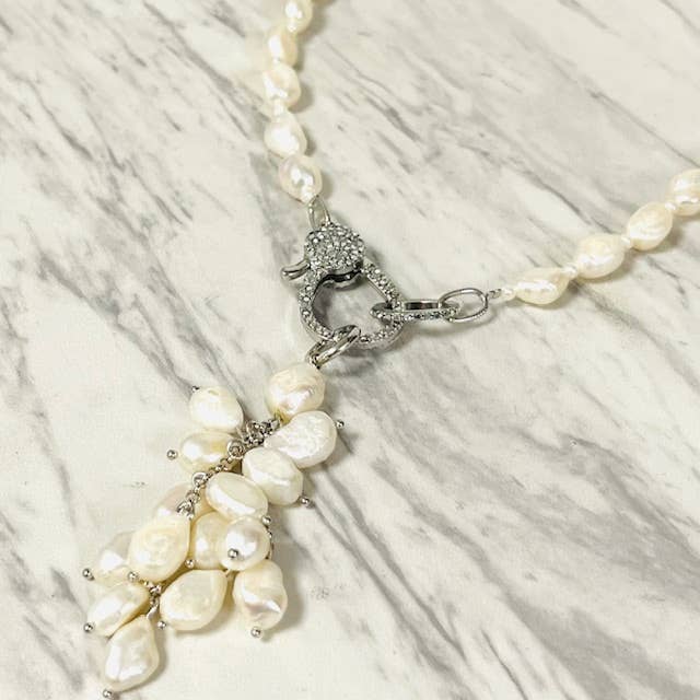 Anita K By Blushing Pink - Wholesale Kralen/parelketting - Zoetwaterparelketting met kristalsluiting & parelkwastje3