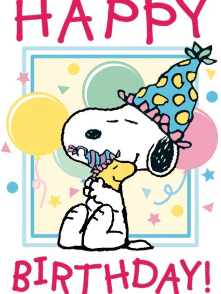 Biglietto di auguri Peanuts con Snoopy e Woodstock che si abbracciano per la vendita all'ingrosso da parte di Close Up GmbH