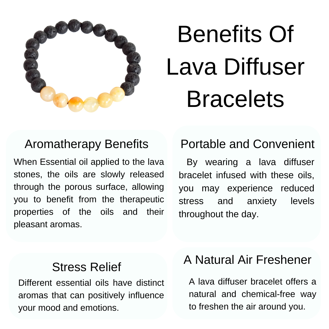 Soothing Crystals - Vendita all'ingrosso Bracciale per aromaterapia - Bracciale Diffusore | Lava con Ematite | Pietra Diffusore di Olio3