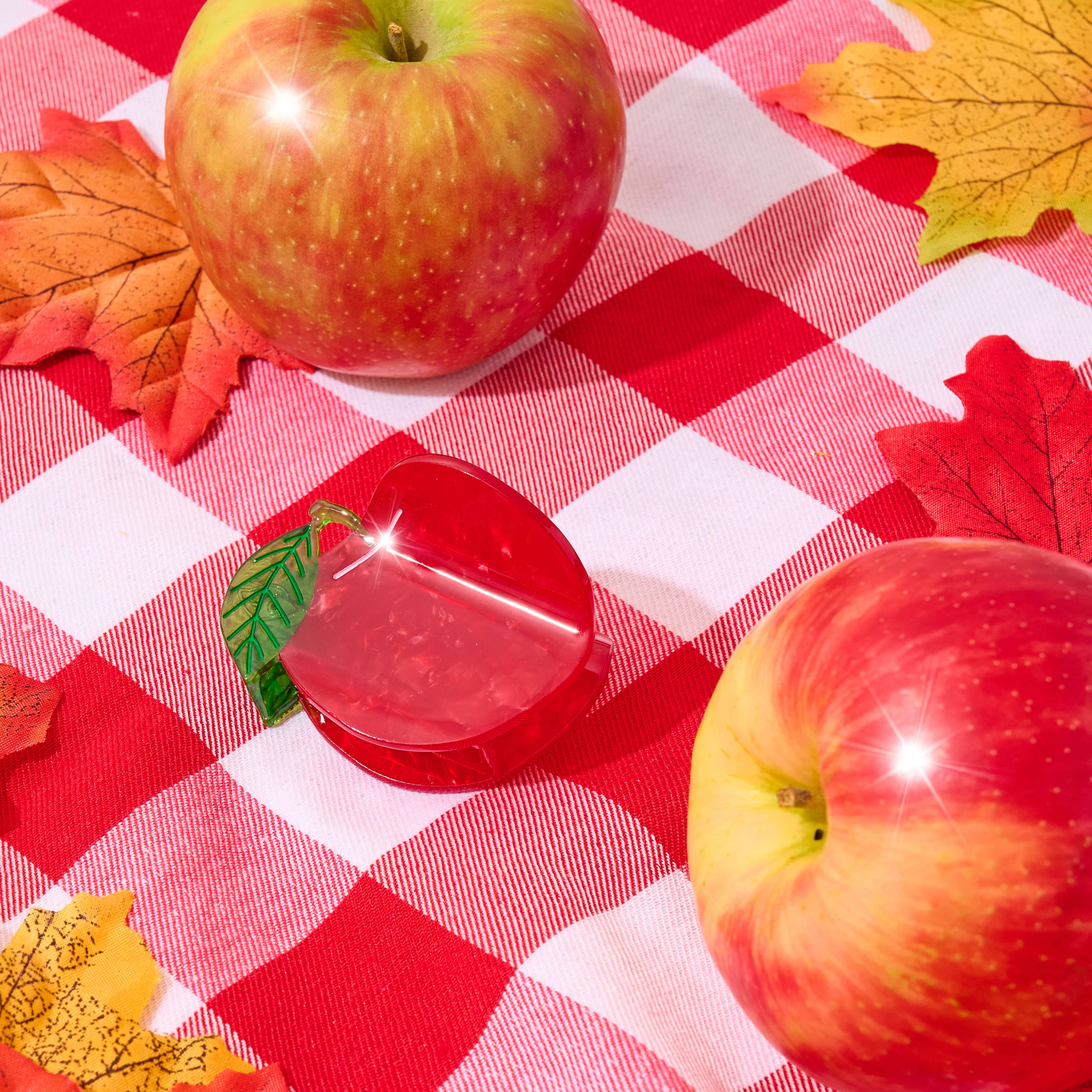 Jenny Lemons - Wholesale Hair Clip - Women's - Midi Red Apple Hair Claw Clip2