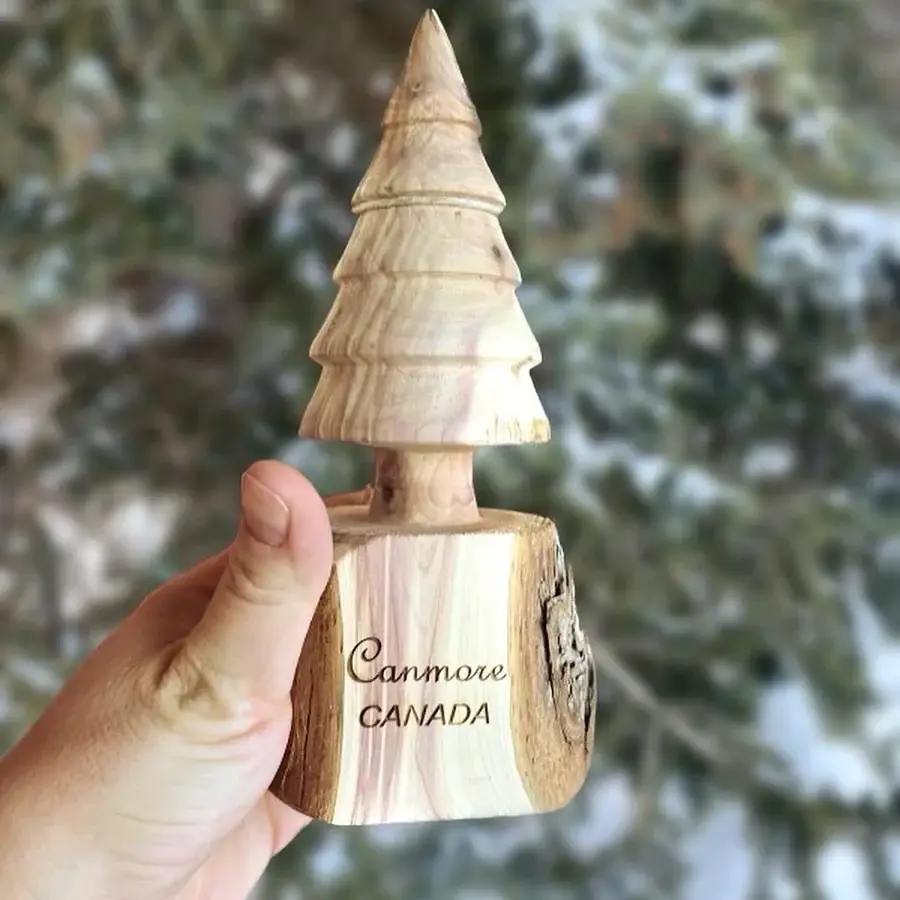 Opalulu - Vente Décorations de table - Arbres tournés à la main gravés1