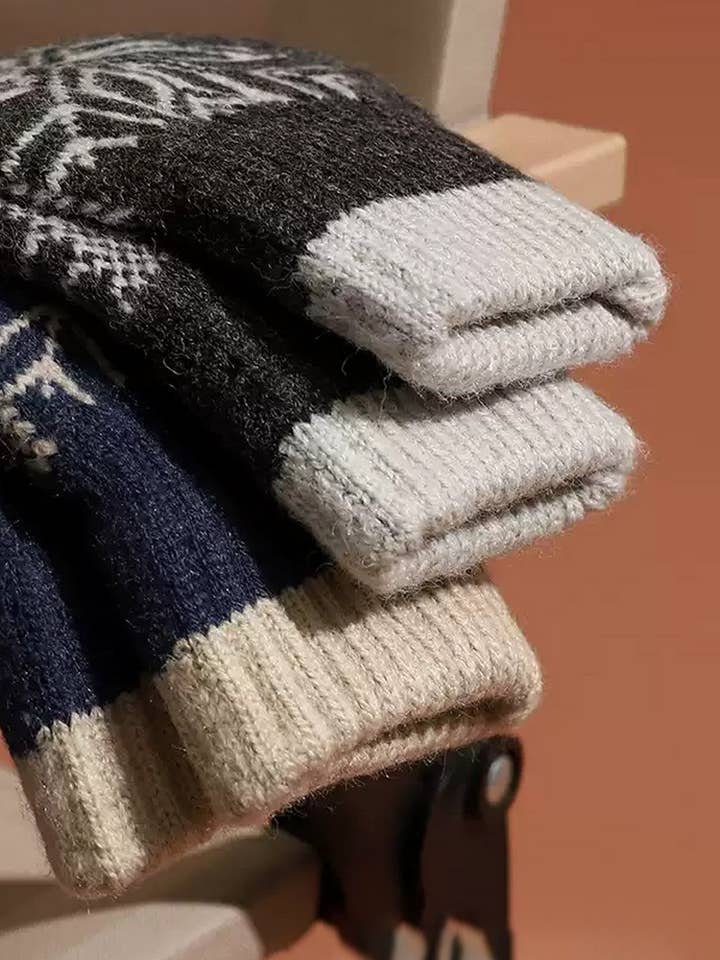 CWAG00578_GANTS UNISEX EN LAINE D'HIVER TACTILES pour la vente par NINEXIS