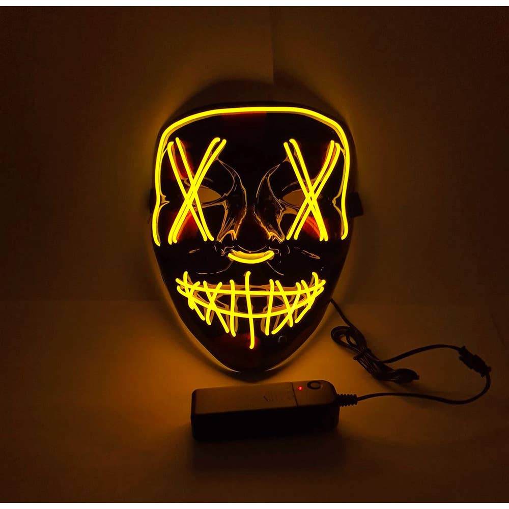 Stylex Party – wholesale Costume – Unisex – Halloween LED Mask Neon Light Up Battery Powered Fancy Dress1