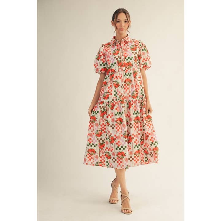 Nouvelle robe midi tropicale pour la vente par STYLE USA