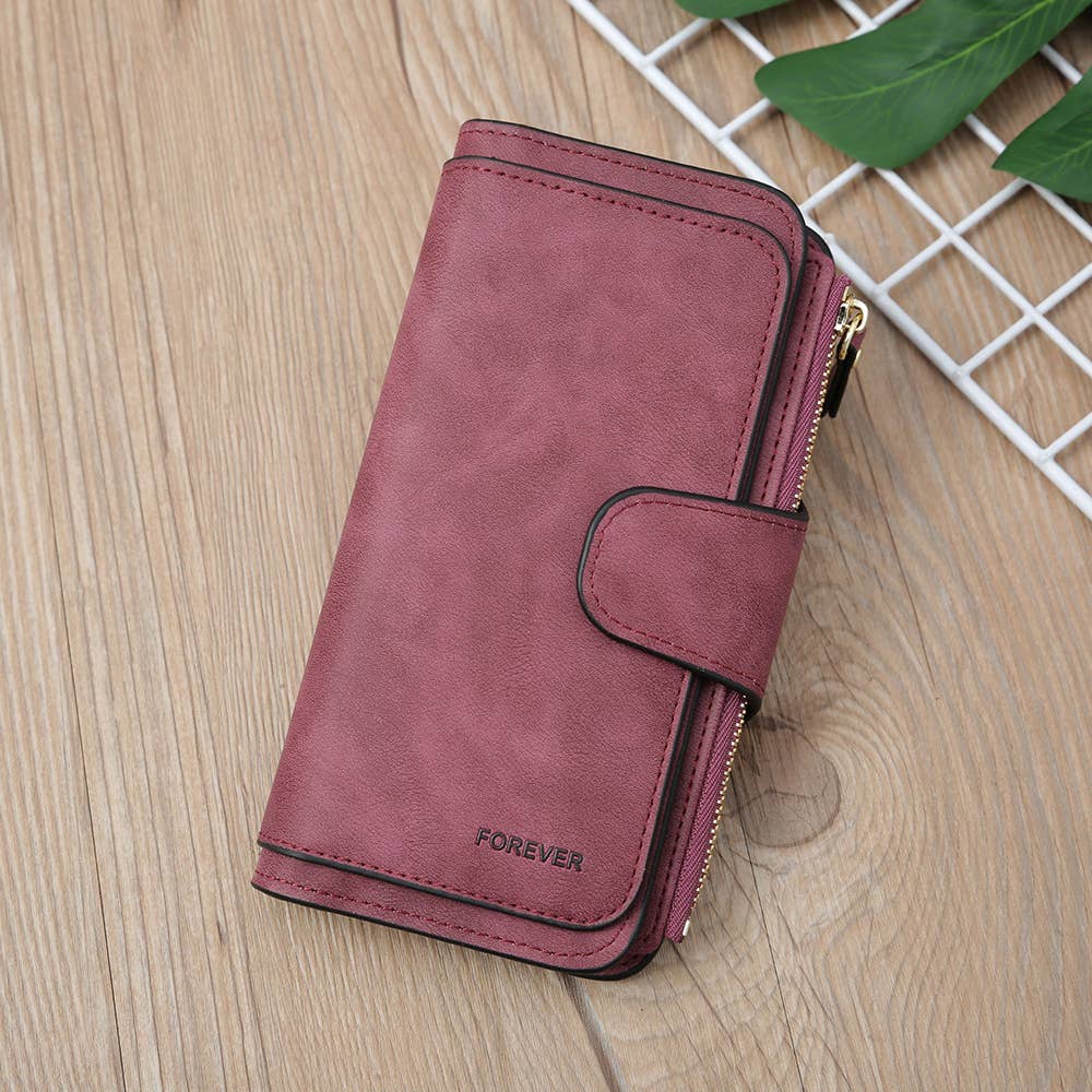 Wholesalesir - Wholesale Wallet - Women's - Long Matte PU Multi-purpose Women's Wallet6