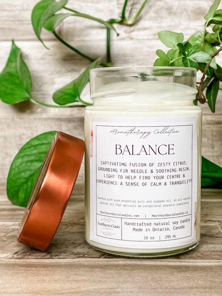 Balance Aromatherapy Hidden Crystal Reveal Soy Candle for wholesale by Northern Oasis Candles