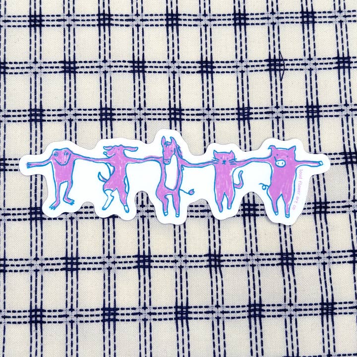 Existential Dread Dancers Sticker for wholesale by Loud Flower Art Co