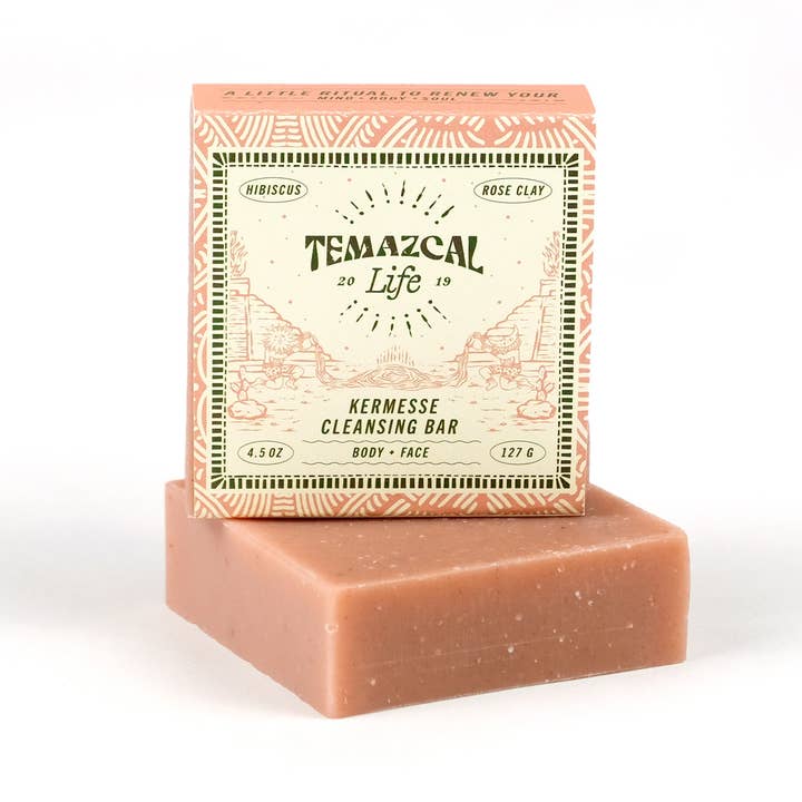 Sabonete Natural Kermesse | Argila Rosa Hortelã-pimenta | 113 g por atacado de Temazcal Life®