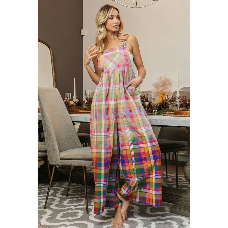 STAINED GLASS DIP DYE EFFECT BLEACHED VINTAGE OVERALLS for wholesale on Faire8