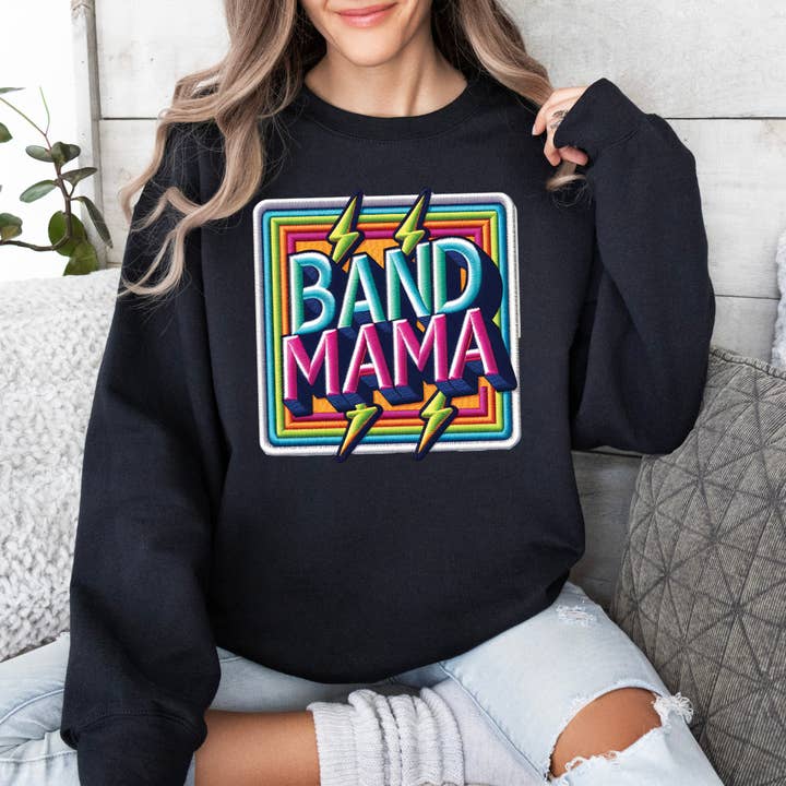 Band Mama Patch DTF Transfer for wholesale by Transfers By Jess