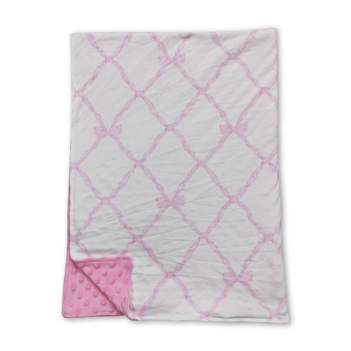 Yawoo Garments - Wholesale Bedding Blanket - Kids & Baby - Pink bow baby girls blankets