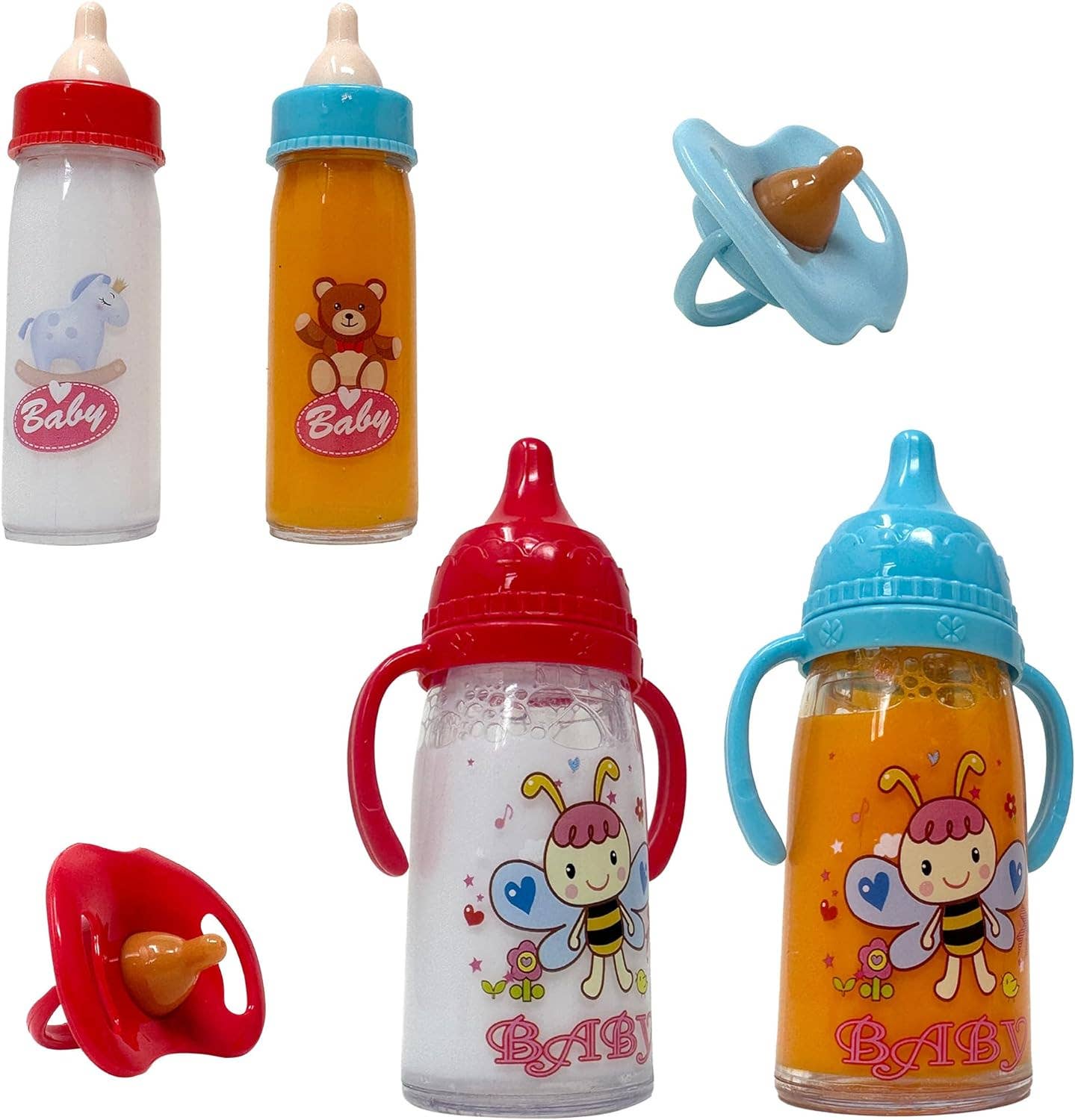 The New York Doll Collection - Wholesale Doll Accessory Kit - Kids - Baby Doll Bottles with Magic Disappearing Milk & Juice 6