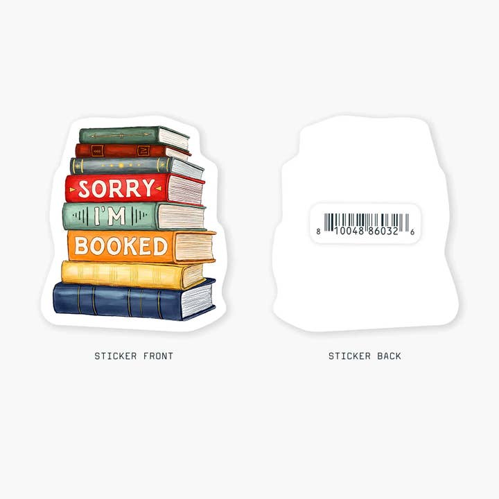 Nice Enough Stickers - Wholesale Sticker - Booked - 3" Art Sticker1